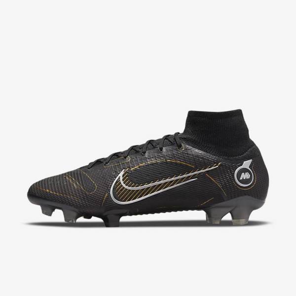 Nike Mercurial Superfly 8 Elite FG Firm-Grounds Fußballschuhe Damen Metal Metal Gold | NK520VZH