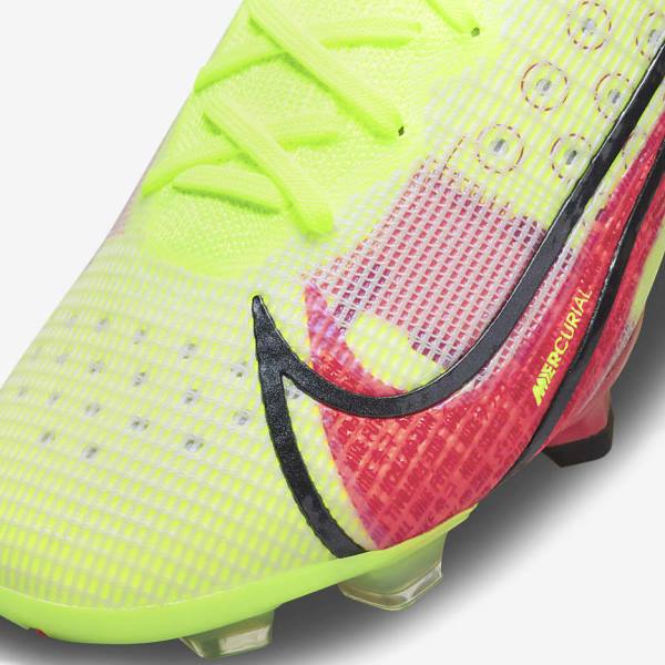 Nike Mercurial Superfly 8 Elite FG Firm-Grounds Fußballschuhe Damen Schwarz Hellrot | NK864MHJ