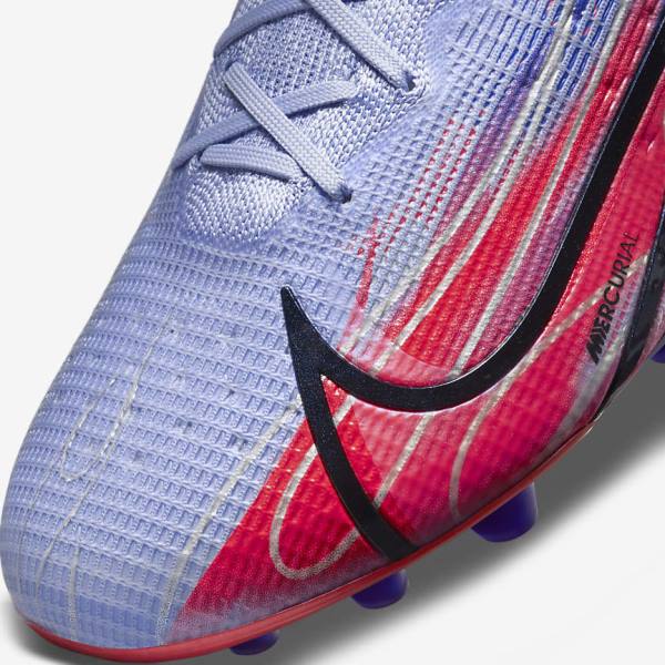 Nike Mercurial Superfly 8 Elite KM AG Artificial-Grass Fußballschuhe Herren Indigo Metal | NK074MOC