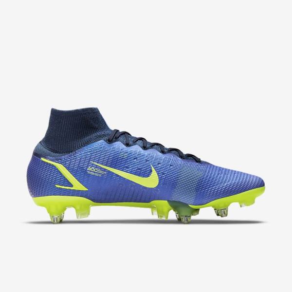 Nike Mercurial Superfly 8 Elite SG-Pro AC Soft-Ground Fußballschuhe Damen Blau | NK986NPM