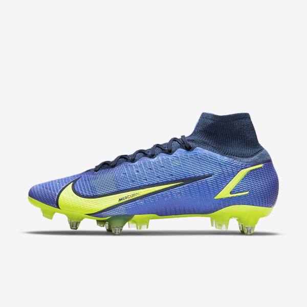 Nike Mercurial Superfly 8 Elite SG-Pro AC Soft-Ground Fußballschuhe Damen Blau | NK986NPM