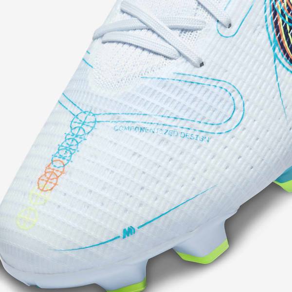 Nike Mercurial Superfly 8 Pro FG Firm-Ground Fußballschuhe Damen Grau Hellblau Dunkelblau | NK162CYN