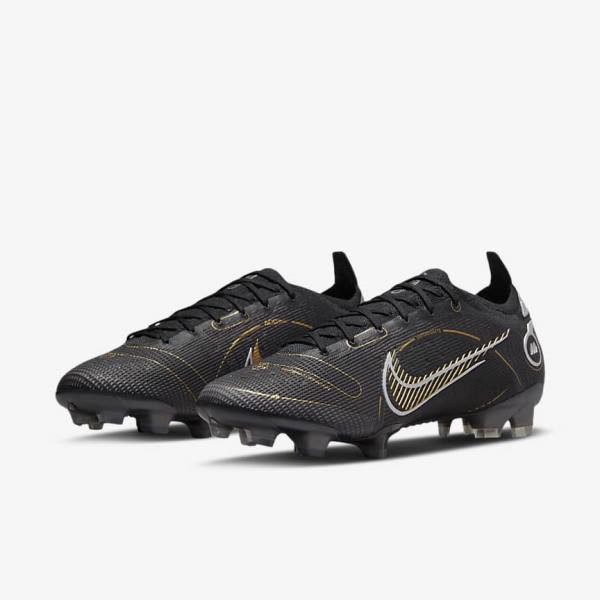 Nike Mercurial Vapor 14 Elite FG Firm-Grounds Fußballschuhe Herren Metal Metal Gold | NK056RHN