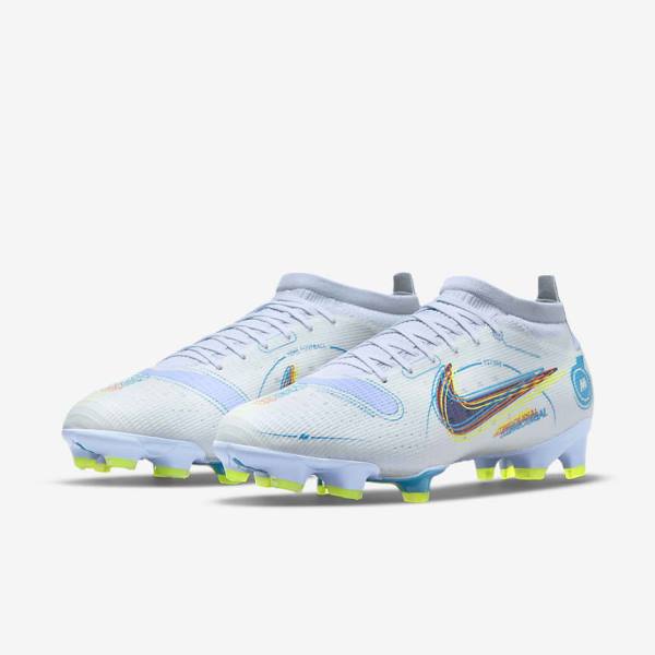 Nike Mercurial Vapor 14 Pro FG Firm-Ground Fußballschuhe Herren Grau Hellblau Blau | NK376CSN