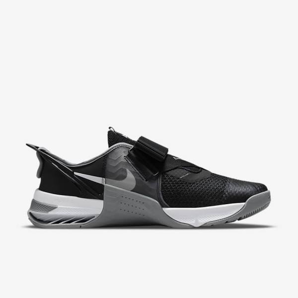 Nike Metcon 7 FlyEase Sportschuhe Herren Schwarz Grau Weiß Platin | NK418OGJ