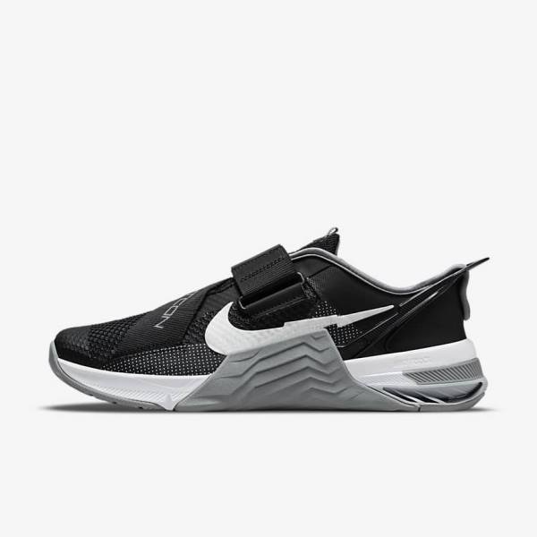 Nike Metcon 7 FlyEase Sportschuhe Herren Schwarz Grau Weiß Platin | NK418OGJ