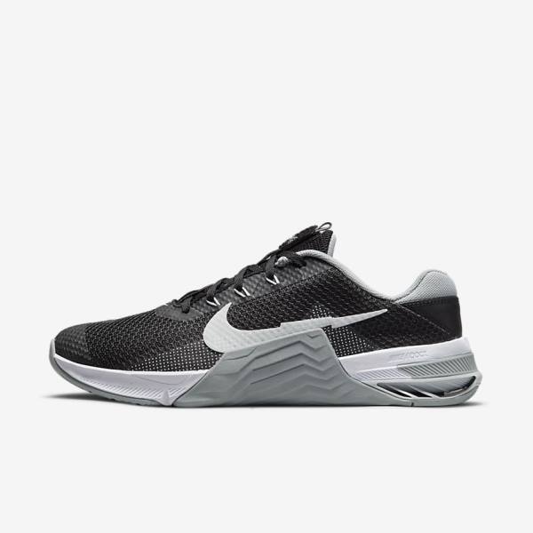 Nike Metcon 7 Sportschuhe Damen Schwarz Grau Weiß Platin | NK654DEA