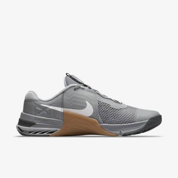 Nike Metcon 7 Sportschuhe Herren Grau Braun Dunkelgrau Weiß | NK698CXI