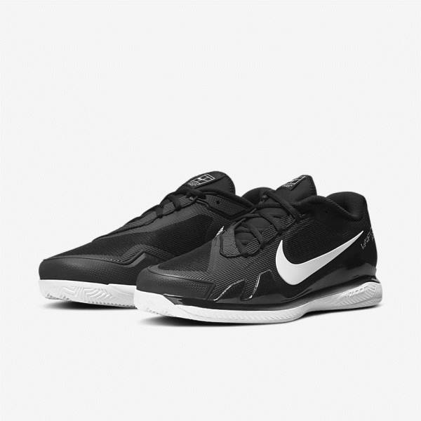 Nike NikeCourt Air Zoom Vapor Pro Clay Court Tennisschuhe Herren Schwarz Weiß | NK529ATV