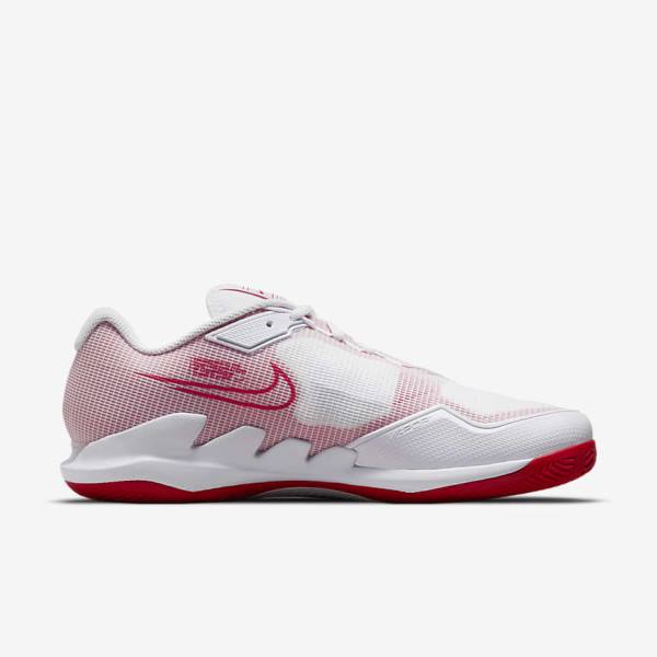 Nike NikeCourt Air Zoom Vapor Pro Clay Court Tennisschuhe Herren Weiß Rot | NK763PCS