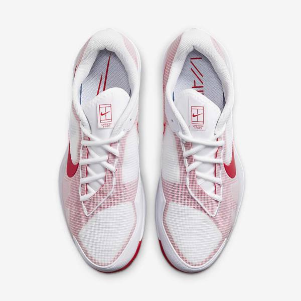 Nike NikeCourt Air Zoom Vapor Pro Clay Court Tennisschuhe Herren Weiß Rot | NK763PCS