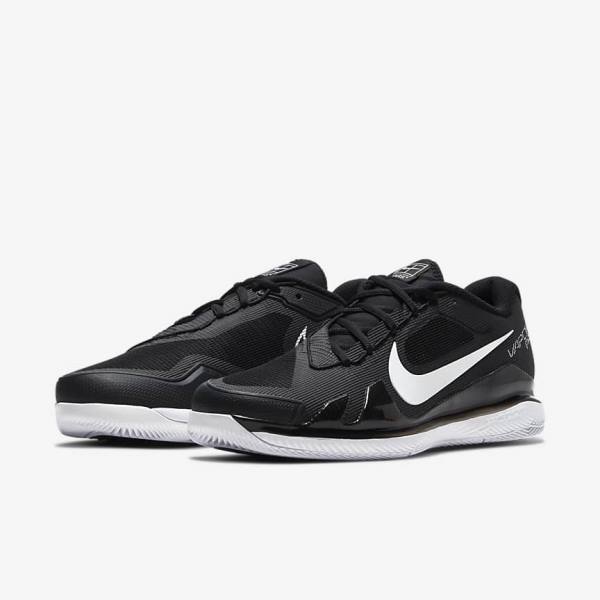 Nike NikeCourt Air Zoom Vapor Pro Hard-Court Tennisschuhe Herren Schwarz Weiß | NK540BJN