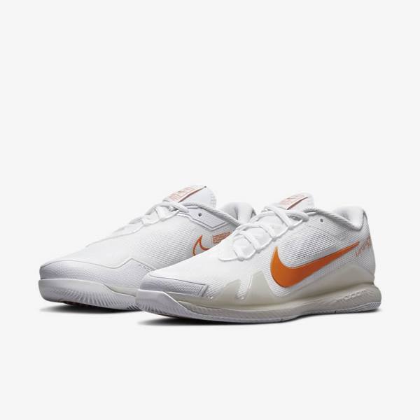 Nike NikeCourt Air Zoom Vapor Pro Hard-Court Tennisschuhe Damen Weiß Hellbeige Blau | NK926JSV