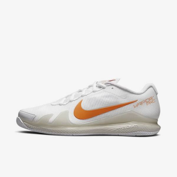 Nike NikeCourt Air Zoom Vapor Pro Hard-Court Tennisschuhe Damen Weiß Hellbeige Blau | NK926JSV