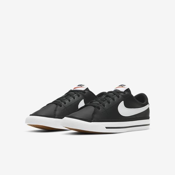 Nike NikeCourt Legacy Older Sneakers Kinder Schwarz Hellbraun Weiß | NK960TUP