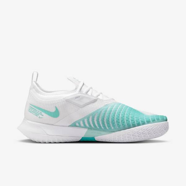 Nike NikeCourt React Vapor NXT Hard Court Tennisschuhe Damen Weiß Rot Bordeaux Türkis | NK795ITR