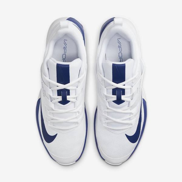 Nike NikeCourt Vapor Lite Clay Court Tennisschuhe Herren Weiß Königsblau Blau | NK901QBA