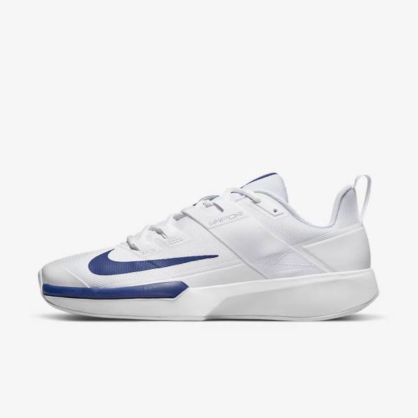 Nike NikeCourt Vapor Lite Clay Court Tennisschuhe Herren Weiß Königsblau Blau | NK901QBA