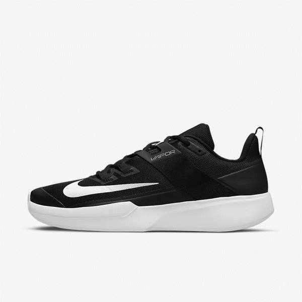 Nike NikeCourt Vapor Lite Clay Court Tennisschuhe Herren Schwarz Weiß | NK940UGW