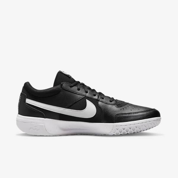 Nike NikeCourt Zoom Lite 3 Hard Court Tennisschuhe Herren Schwarz Weiß | NK416BKU