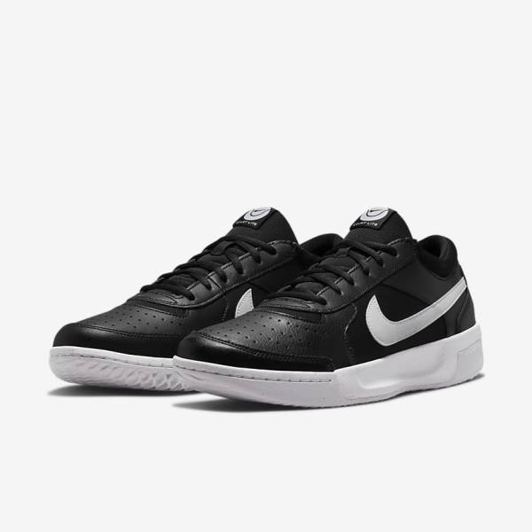 Nike NikeCourt Zoom Lite 3 Hard Court Tennisschuhe Herren Schwarz Weiß | NK416BKU