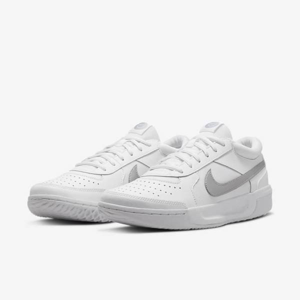 Nike NikeCourt Zoom Lite 3 Tennisschuhe Damen Metal | NK582DJR