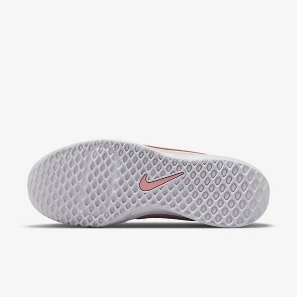 Nike NikeCourt Zoom Lite 3 Tennisschuhe Damen Weiß Rot Koralle | NK637KAS