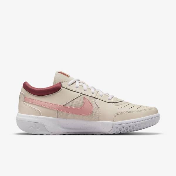 Nike NikeCourt Zoom Lite 3 Tennisschuhe Damen Weiß Rot Koralle | NK637KAS