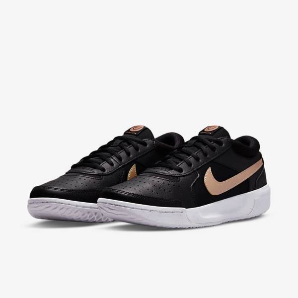 Nike NikeCourt Zoom Lite 3 Tennisschuhe Damen Metal | NK691UYB