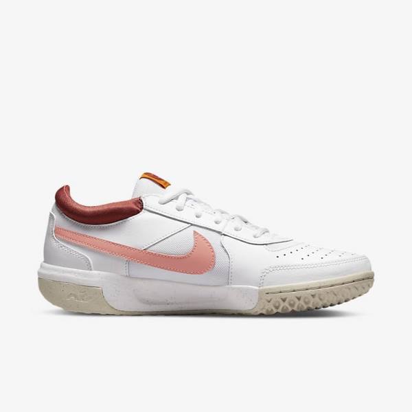 Nike NikeCourt Zoom Lite 3 Tennisschuhe Damen Weiß Rot Weiß Hell | NK890XJS