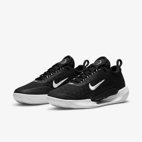 Nike NikeCourt Zoom NXT Clay Court Tennisschuhe Herren Schwarz Weiß | NK741FSC