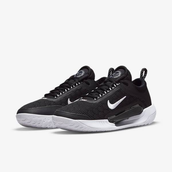 Nike NikeCourt Zoom NXT Hard Court Tennisschuhe Herren Schwarz Weiß | NK432WJR