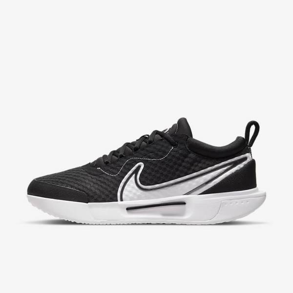 Nike NikeCourt Zoom Pro Hard Court Tennisschuhe Herren Schwarz Weiß | NK473OUV