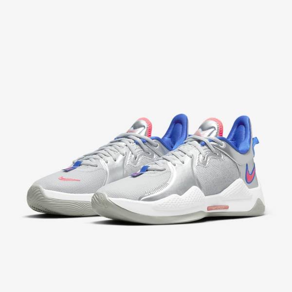 Nike PG 5 Basketballschuhe Damen Metal | NK458DQZ