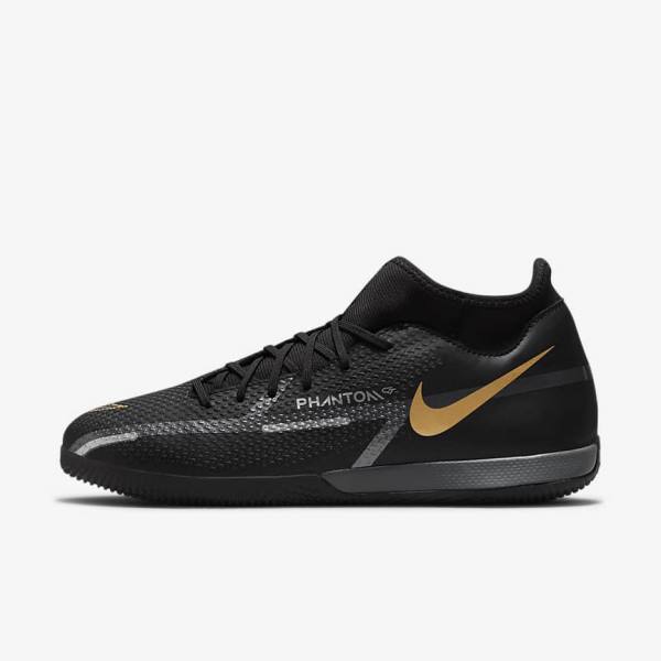 Nike Phantom GT2 Academy Dynamic Fit IC Indoor Court Fußballschuhe Herren Metal Gold Metal | NK368COD