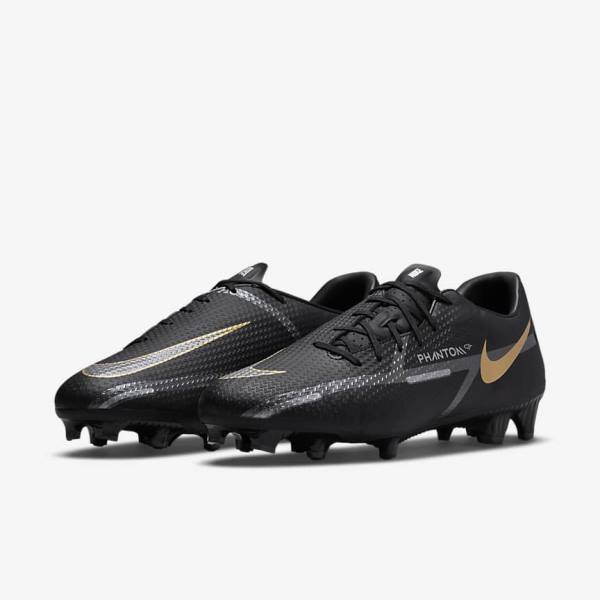 Nike Phantom GT2 Academy MG Multi-Ground Fußballschuhe Damen Metal Gold Metal | NK967WLI