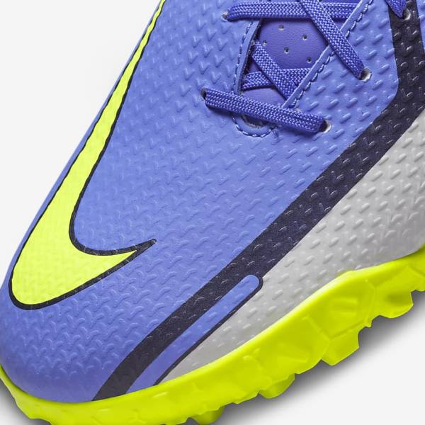 Nike Phantom GT2 Academy TF Turf Fußballschuhe Damen Blau Grau | NK096CKY