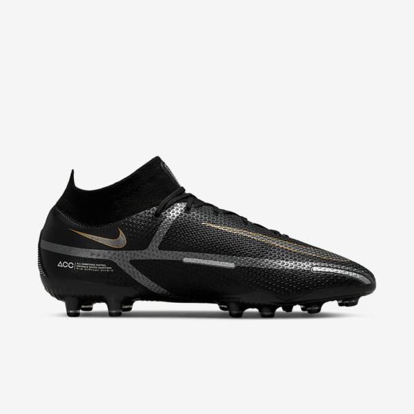 Nike Phantom GT2 Dynamic Fit Elite AG-Pro Artificial-Grass Fußballschuhe Damen Metal Gold Metal Metal | NK582ZXS