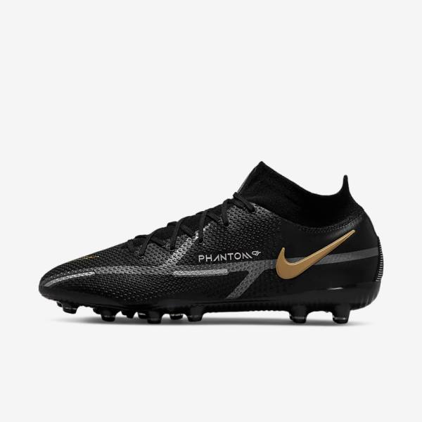 Nike Phantom GT2 Dynamic Fit Elite AG-Pro Artificial-Grass Fußballschuhe Damen Metal Gold Metal Metal | NK582ZXS