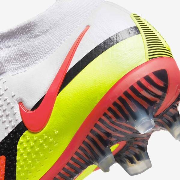 Nike Phantom GT2 Dynamic Fit Elite FG Firm-Ground Fußballschuhe Herren Weiß Hellrot | NK042IKE