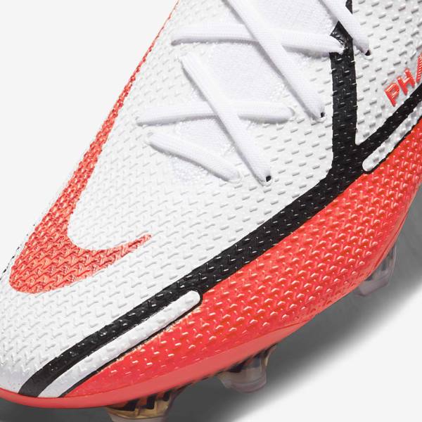 Nike Phantom GT2 Dynamic Fit Elite FG Firm-Ground Fußballschuhe Damen Weiß Hellrot | NK394YDW