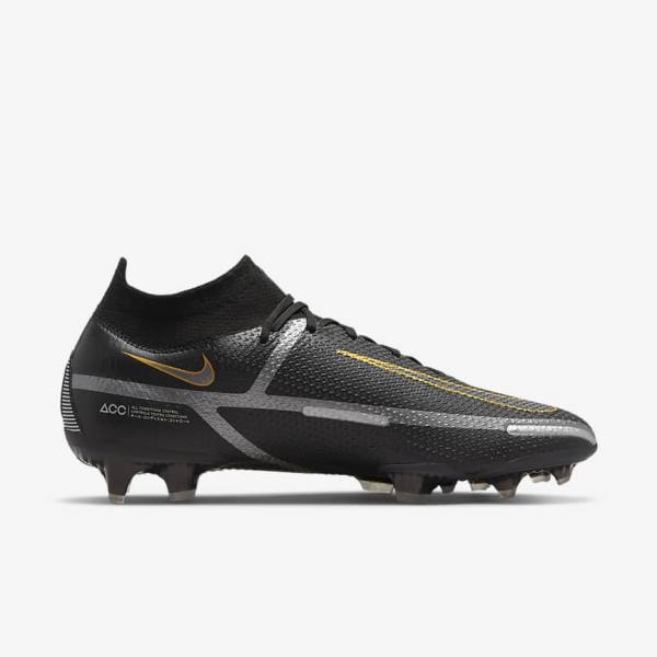 Nike Phantom GT2 Dynamic Fit Elite FG Firm-Ground Fußballschuhe Herren Metal Gold Metal Metal | NK628ABS