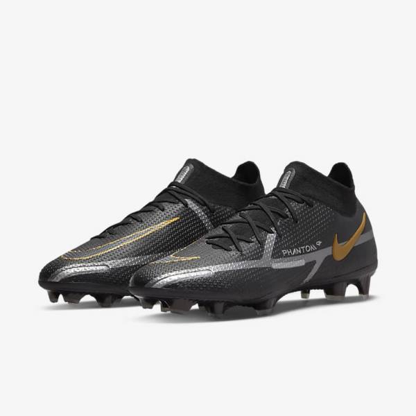 Nike Phantom GT2 Dynamic Fit Elite FG Firm-Ground Fußballschuhe Herren Metal Gold Metal Metal | NK628ABS