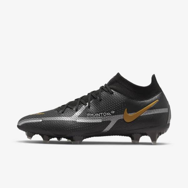 Nike Phantom GT2 Dynamic Fit Elite FG Firm-Ground Fußballschuhe Herren Metal Gold Metal Metal | NK628ABS