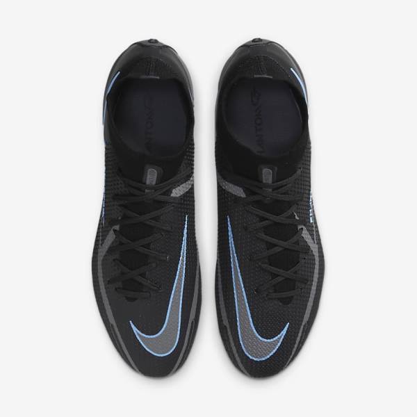 Nike Phantom GT2 Dynamic Fit Elite FG Firm-Ground Fußballschuhe Herren Schwarz Grau | NK720PZT