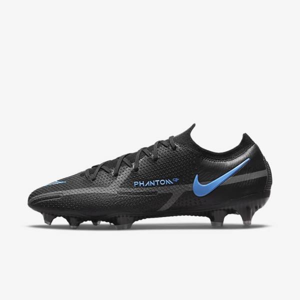 Nike Phantom GT2 Elite FG Firm-Ground Fußballschuhe Herren Schwarz Grau | NK258CIA