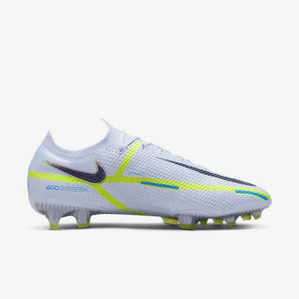 Nike Phantom GT2 Elite FG Firm-Ground Fußballschuhe Herren Grau Hellblau | NK756AXD