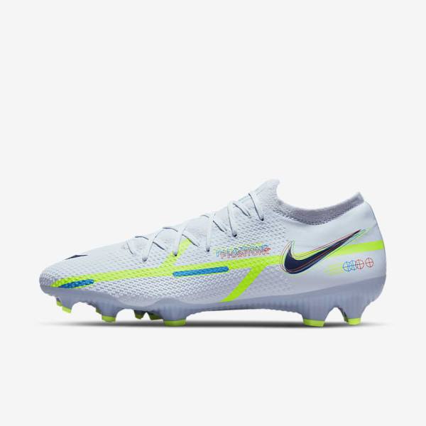 Nike Phantom GT2 Pro FG Firm-Ground Fußballschuhe Damen Grau Hellblau | NK691QDV