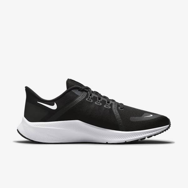 Nike Quest 4 Straßen Laufschuhe Herren Schwarz Dunkelgrau Weiß | NK618EVC