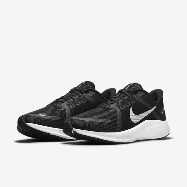 Nike Quest 4 Straßen Laufschuhe Herren Schwarz Dunkelgrau Weiß | NK618EVC